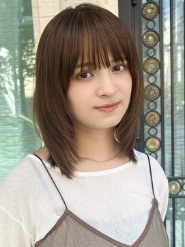 ガーデン 銀座(GARDEN) 顔まわりレイヤー/大人ミディアム/ナチュラルブラウン/透明感/秋