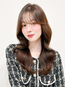 レア 表参道(L'ea) 黒髪クラゲヘアーオリーブグレー小顔ココアベージュ