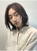 くびれボブ大人ガーリー外ハネボブダークブラウン３０代４０代