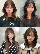 天神美容室 ハッシュカット×小顔レイヤー×韓国巻き×髪質改善