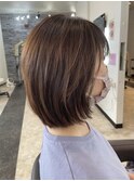宇都宮レイヤーカットショートヘア白髪ぼかしハイライト白髪染め