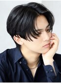 センターパートニュアンスパーマフェザーパーマ波巻きパーマ
