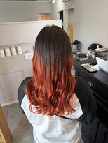 アウラヘアーサロン(aura hair salon) グラデーション×オレンジ