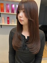 ベルベットヘア 千早店(Velvet hair)&nbsp;柔らかロングレイヤー×明るめシフォンベージュ【みつ】