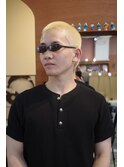 メンズケアブリーチ抜きっぱなしブロンド眉毛カットブロンド岡山