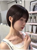 【女性らしさ重視◎】暖色ブラウン×丸みショートボブ
