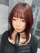 アース いわき店(HAIR&MAKE EARTH)&nbsp;レッドブラウンのレイヤーカット