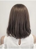 ハイライトバレイヤージュココアベージュ前下がりレイヤーボブ