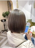 毛先までまとまるボブ ほんのりグレージュ 西田大樹