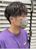 【中鉢】波巻パーマ 刈り上げ メンズマッシュ