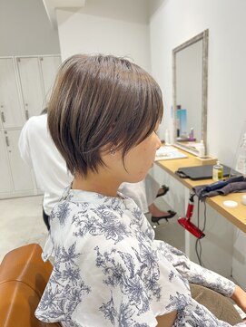 ネイロ 錦糸町(NeiRo) グレーベージュレイヤーロングアッシュカラー前髪パーマ