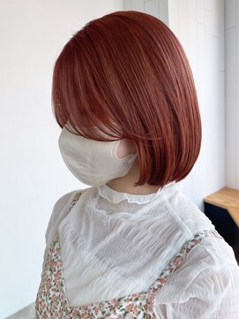 アイティーバイアルバム 藤沢店(IT by ALBUM) オレンジピンクボブ_グレーベージュレイヤーロング_ba460992