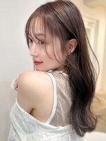 レア 表参道(L'ea)&nbsp;ミディアムヘア暗めカラーグランマッシュデザインカラー