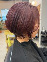 リッチ 菊名店(Rich)&nbsp;ショートボブ　丸みボブ　顔周りカット　ピンクブラウン　透明感