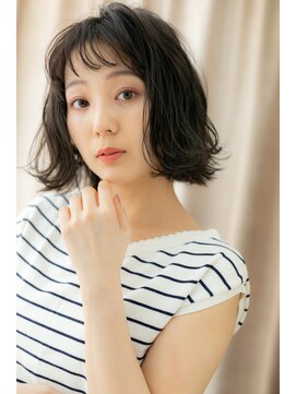 カバーヘア 上尾西口店(COVER HAIR) ゆるふわくせ毛風カール黒髪外ハネボブウルフY上尾20代30代40代