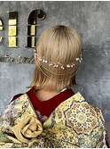 ヘアセット/ヘアアレンジ/アップ/ハーフアップ/ミディアム/ボブ