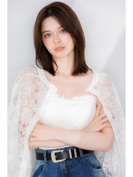 パノラ 下北沢(PANOLA) 大人ストレートスタイル　前髪ストレートスタイル　ミディアム