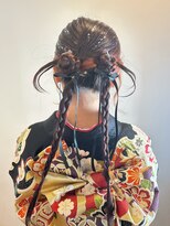 ハロ ハッピーヘアライフ 長居店(Halo happyhairlife) 《成人式》カチモリｘツイン団子編みおろし【ROKI】