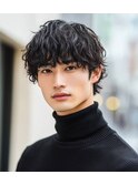 ホワイトグレージュミニウルフデジタルパーマフェザーパーマ