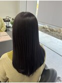 艶髪 ロング 暗めカラー トリートメント