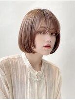大人可愛いひし形ハンサムショートボブ前下がり