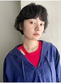 ココアベージュ/黒髪/クラゲヘアー/オリーブグレー/ボブ/表参道