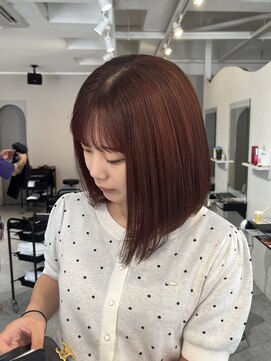 チェリーレッド/ブリーチなしワンカラー