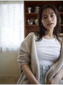レイヤーカットウルフカットボブグレージュオリーブべージュ