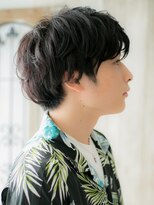 モッズヘア メン 新所沢店(mod's hair men)&nbsp;20代ニュアンスパーマダークブラウンラウンドマッシュe新所沢