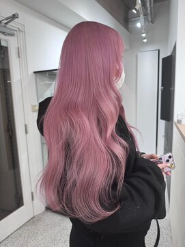 ペレ 原宿(PELE) ダークパープルナチュラルショート夏のヘアアレンジ原宿