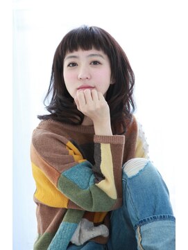 コークス 原宿 表参道(COKETH) パッツン前髪カジュアルミディ（髪質改善 縮毛矯正 ストカール）