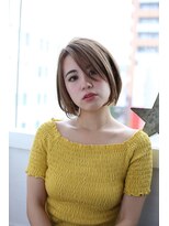 セピアージュ サンク(hair beauty clinic salon Sepiage cinq)&nbsp;デザインカラ-×切りっぱなしボブ×オン眉×ひし形シルエット