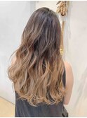 【グラデーション】ケアブリーチ×イルミナカラー　　ベージュ
