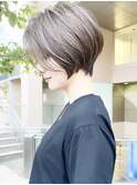 可愛い前髪なしひし形ハイライト/20代/30代/40代/ショート/ボブ