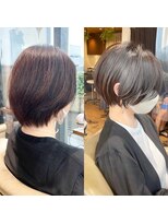 バンプ ギンザ(BUMP GINZA)&nbsp;30代、40代/丸みとくびれショートボブ×グレージュ/大宮