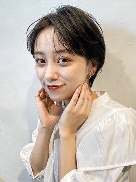 ガーデン タチカワ(garden tachikawa) 暗髪×束感ショート×シースルーバング×オーガニックヘア