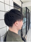 ナチュラルメンズカット/ツーブロ/ソフトツイストパーマ刈り上げ