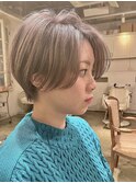 大人綺麗な小顔襟足スッキリショートボブ 30代40代50代