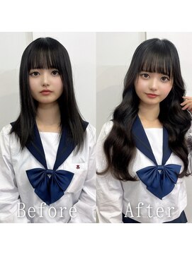 あるじゃんすー 岡山店 コリアンブラック#シールエクステ#レイヤーカット#韓国#岡山店