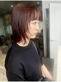 【ボルドー×フェイスラインレイヤー】