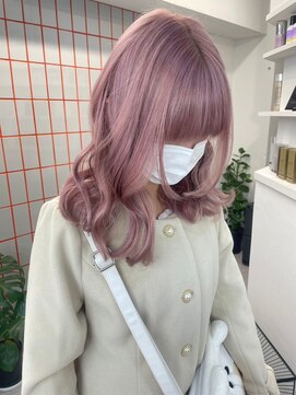 ペレ 栄店(PELE) デザインカラー/レイヤーカット/ウェットヘア/オリーブベージュ