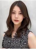 【F】大人かわいい似合わせ小顔カットくすみベージュカラー