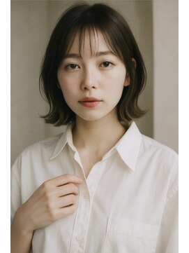 アラレ(ARARE) 外はね切りっぱなしボブ×9LVアッシュブラウン