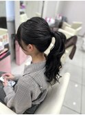 【ヘアセット】ポニーテール/女子会/カジュアルアレンジ/梅田駅