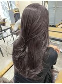 ブリーチなし透明感カラー/アッシュグレージュオリーブブラウン