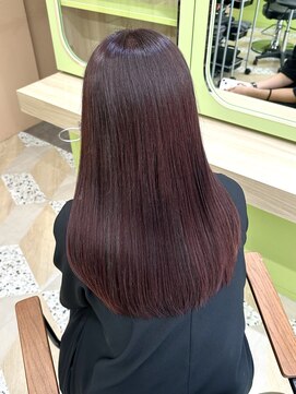 イオエ 西梅田(ioe) ブリーチなしカラー／髪質改善/ミルクティーベージュ/小顔へア