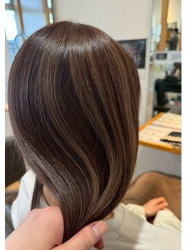 ヘアショップ エヌアンドエー 久喜菖蒲店(hair shop N&A) ベージュハイライト×艶グロスカラー