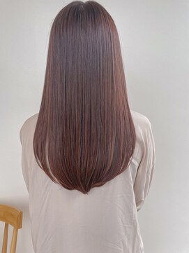 シェル 津山の手店(shel) ブリーチなし/ピンクブラウン/艶感カラー/冬カラー/再現性カット