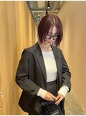 赤髪×ボブ×髪質改善カラー
