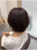 くびれボブ×こっくりピンクカラー